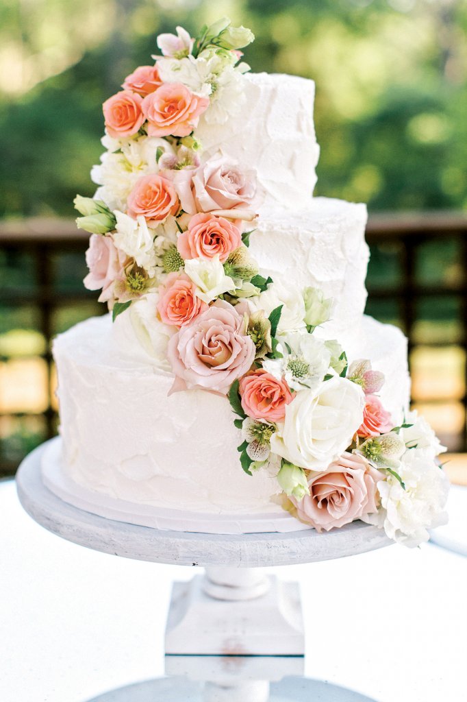 garden wedding cake