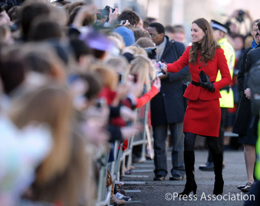 kate greeting public