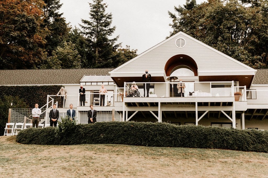 socially distant wedding ceremony seating