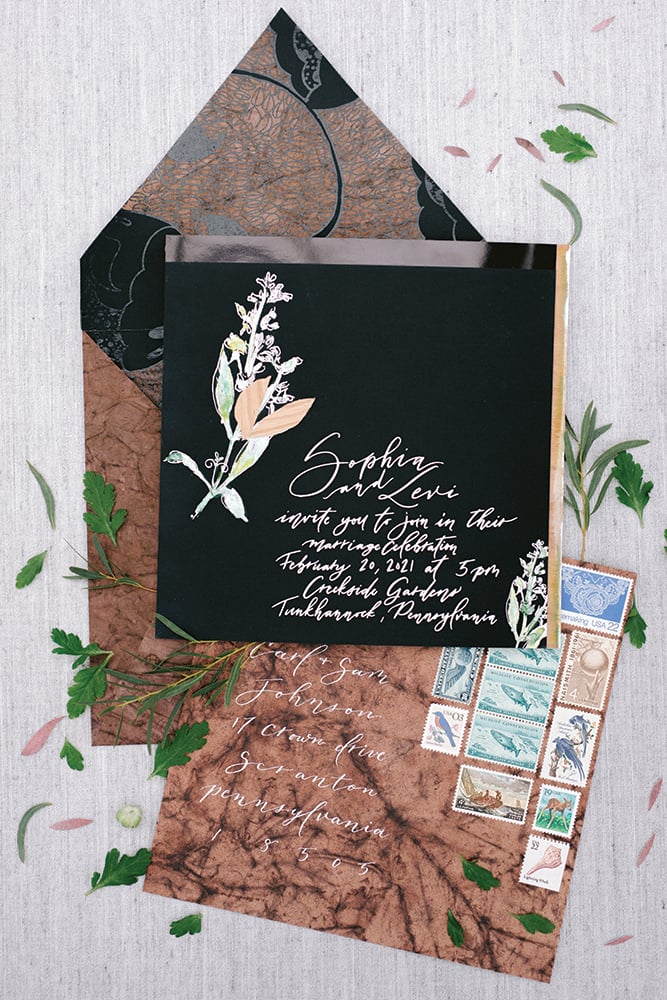 rustic wedding invitation