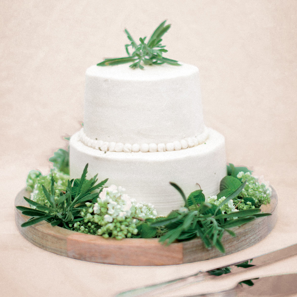 white wedding cake