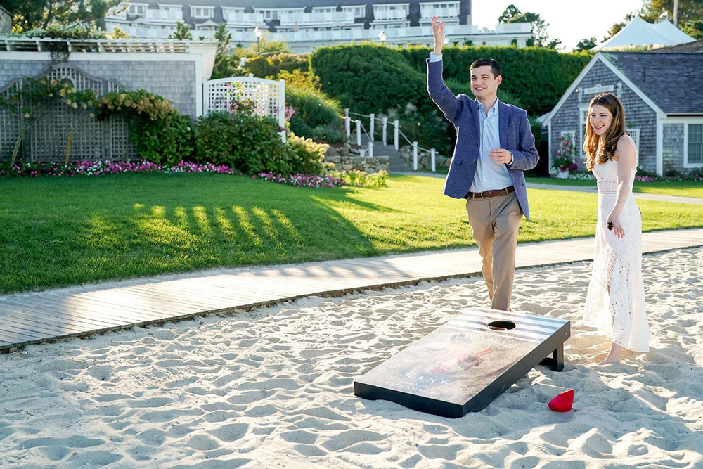 cornhole at wedding