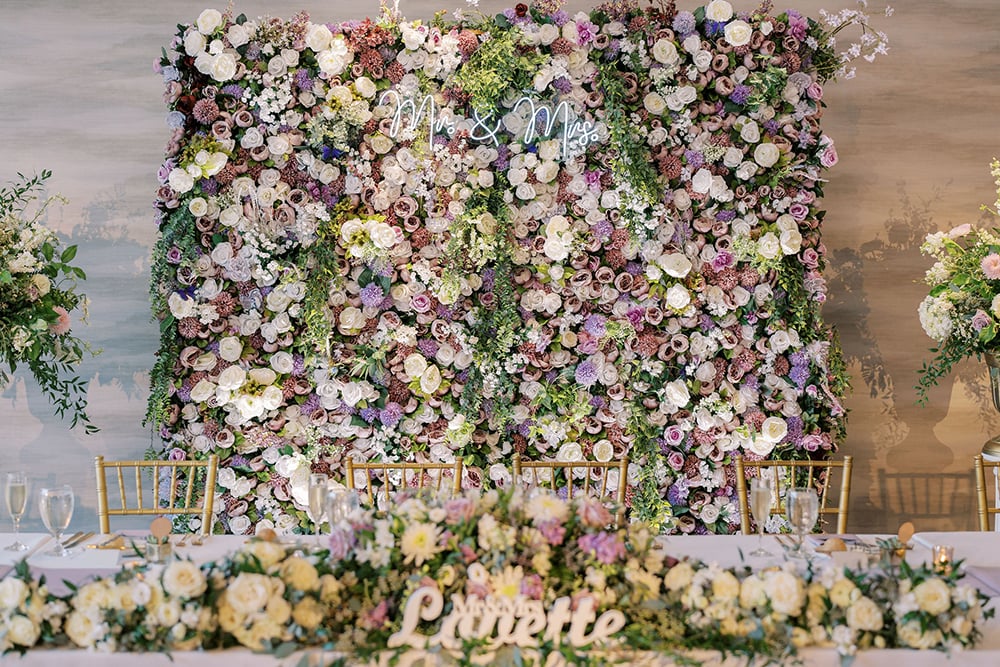 wedding floral backdrop