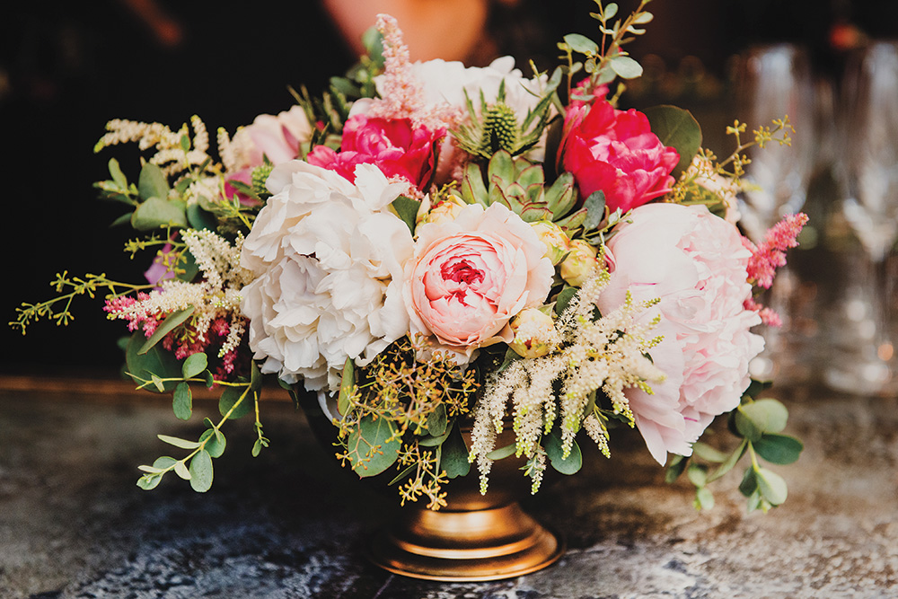 Wedding reception flowers