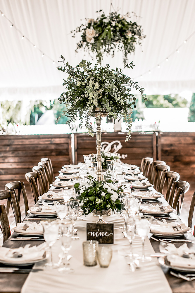 Wedding reception table