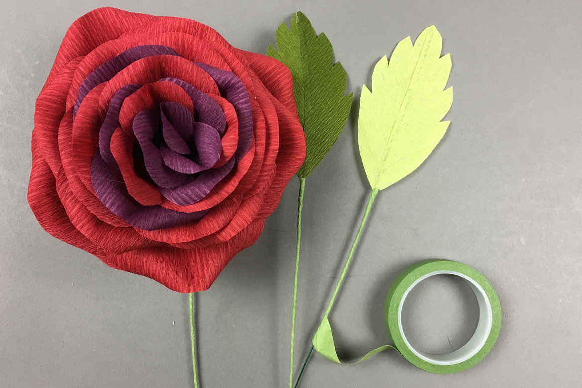 diy crepe flower garden rose