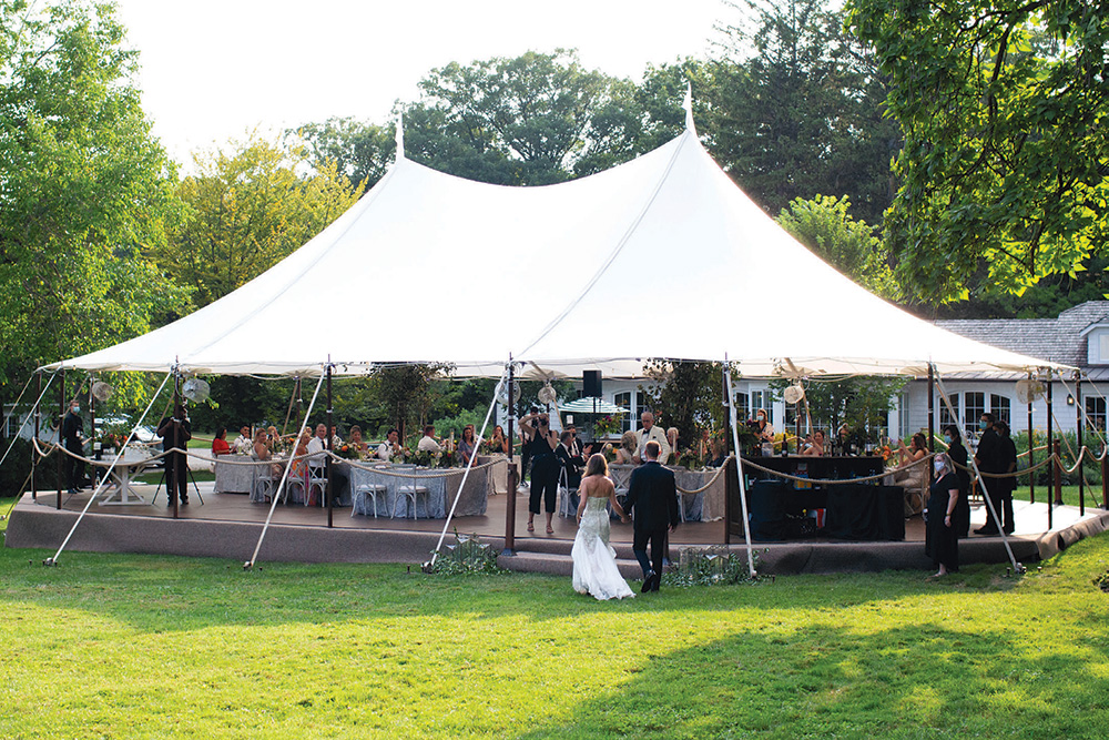 wedding reception tent