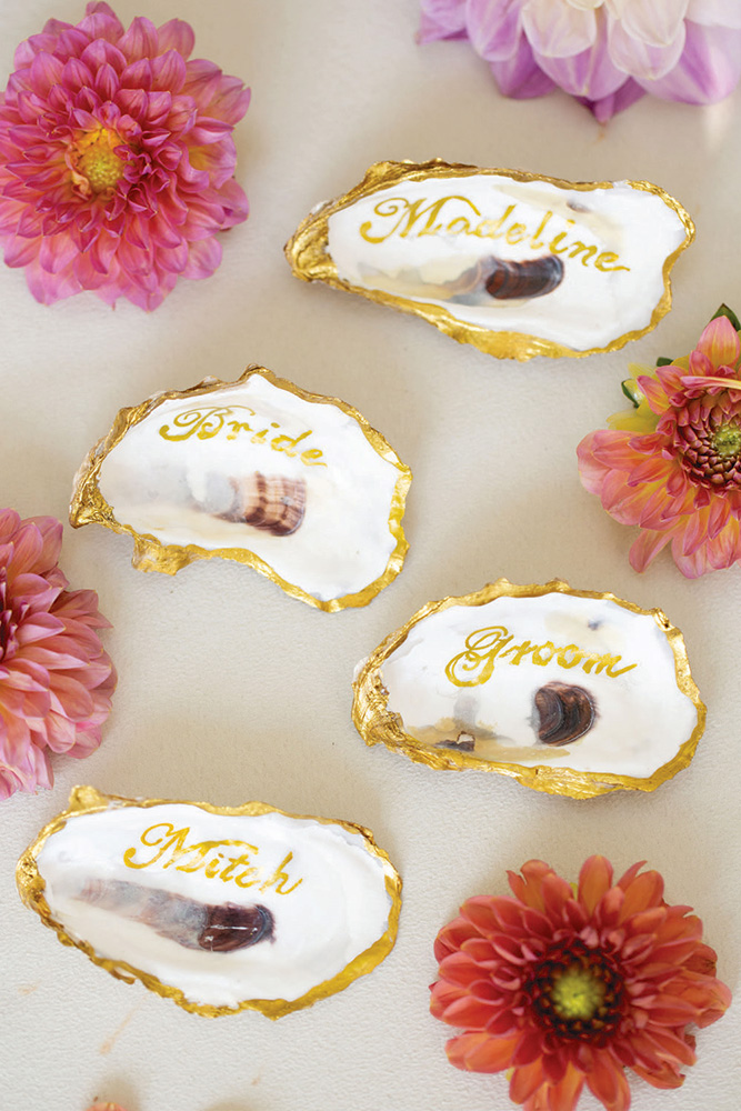 wedding oyster escort cards