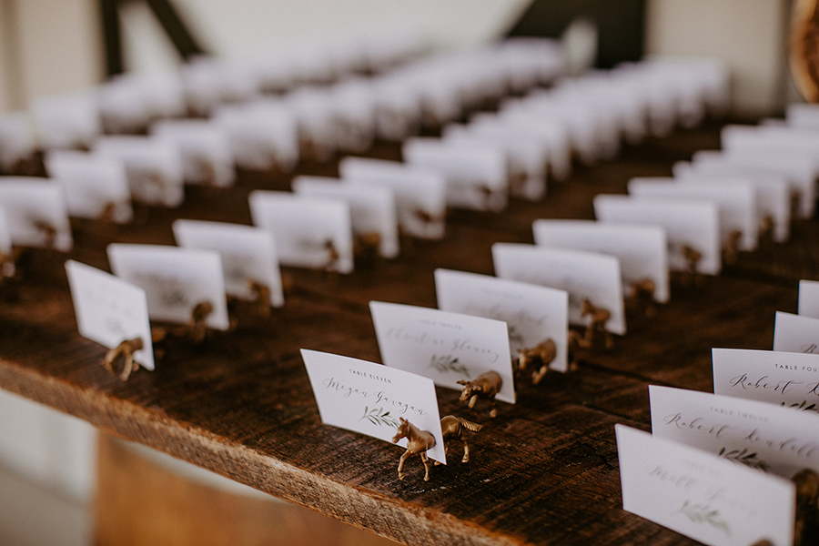 Wedding horse escort card holder