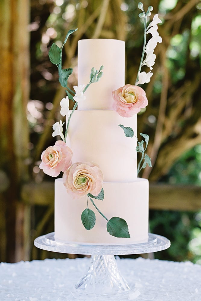 Garden wedding cake