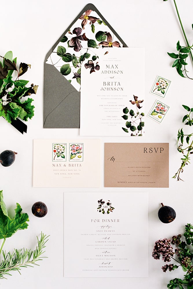 Modern elegance invitation suite