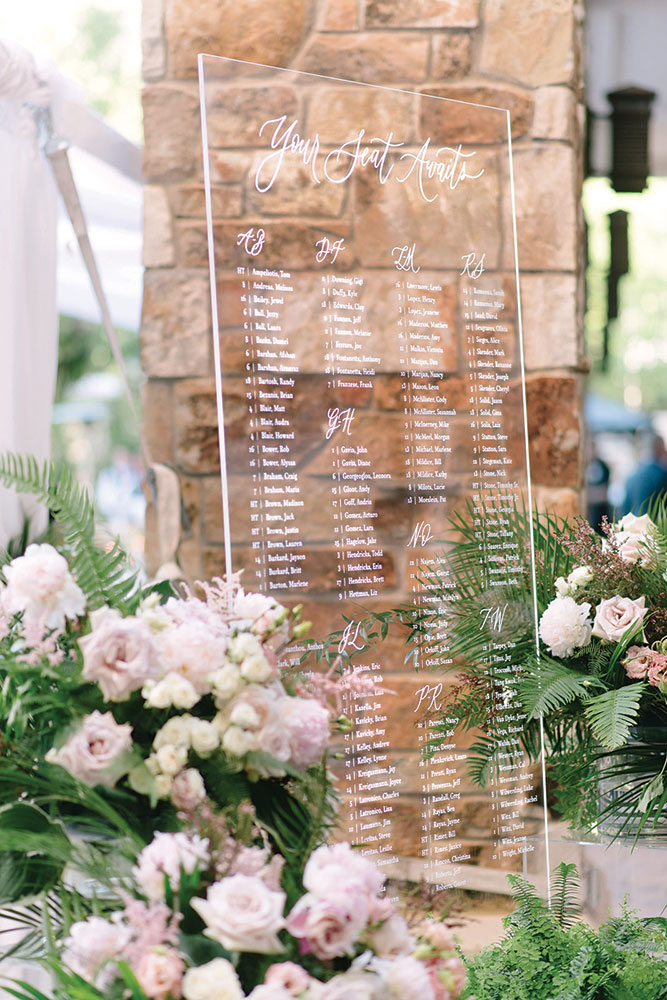 wedding seating chart