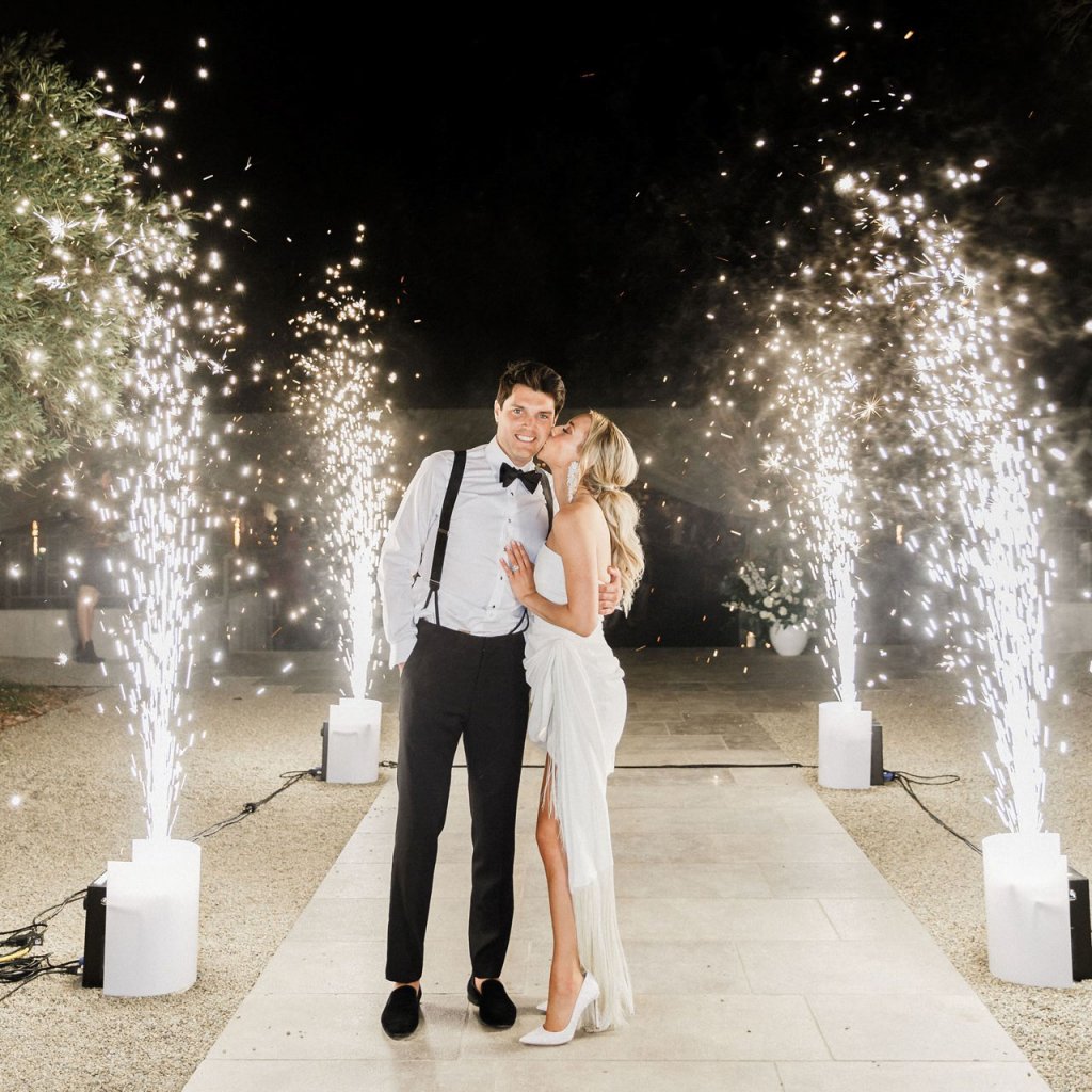 sparkler wedding entrance