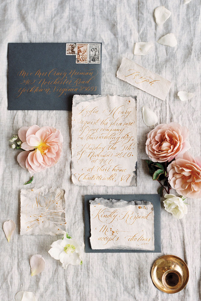 Romantic wedding invitation