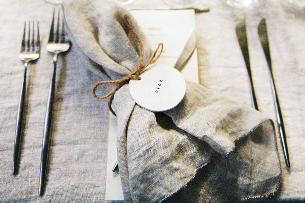 Wedding place setting