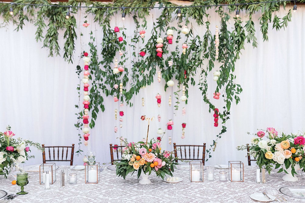 Spring Wedding Reception Decor