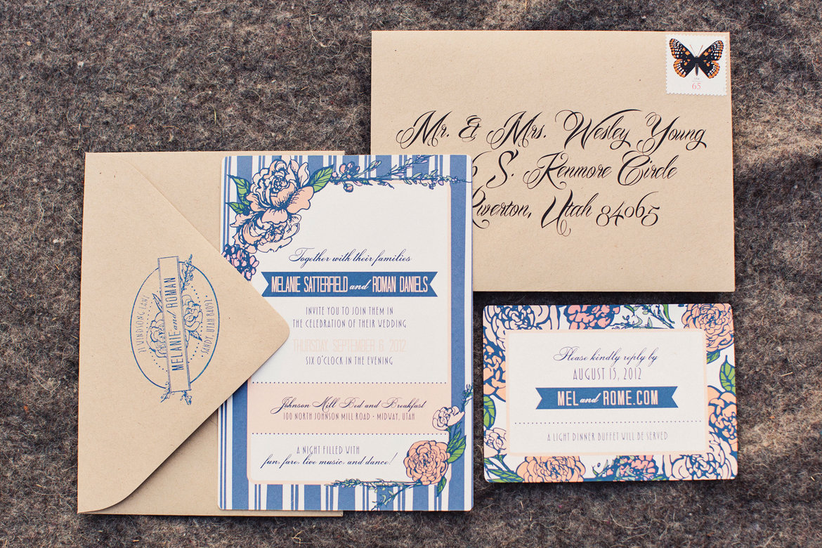 spring wedding stationery