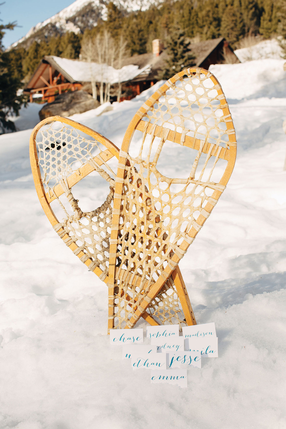 winter wedding welcome sign