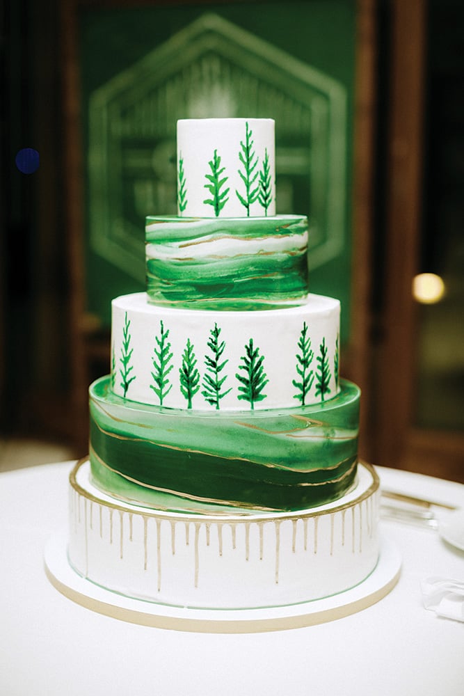 summer wedding cake