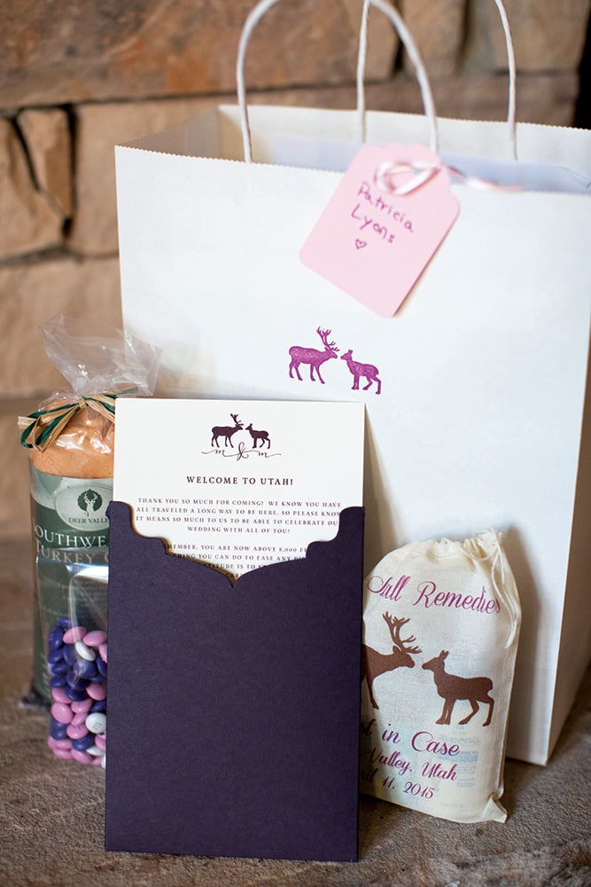 winter wedding welcome bag