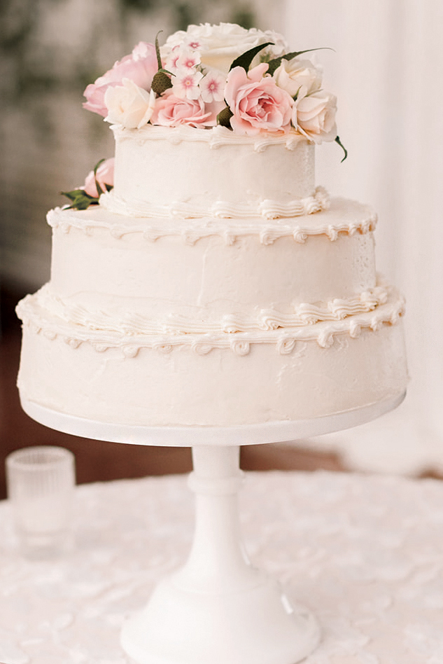 garden wedding cake