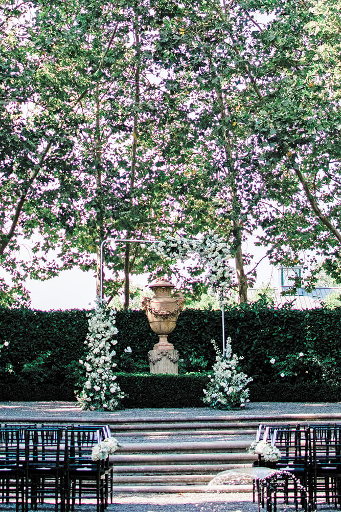 Garden wedding ceremony