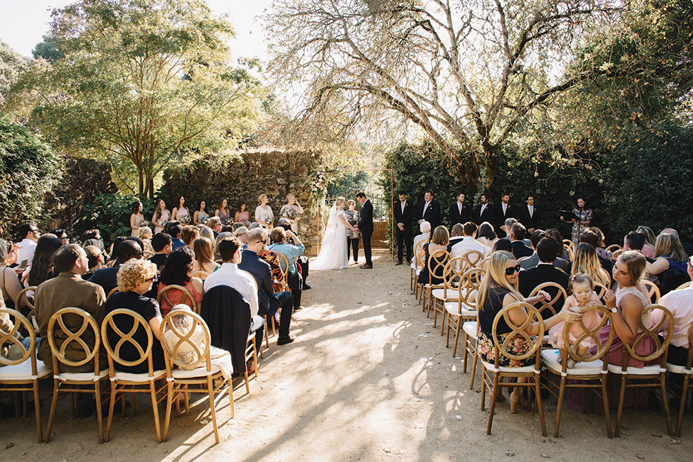 Garden wedding ceremony