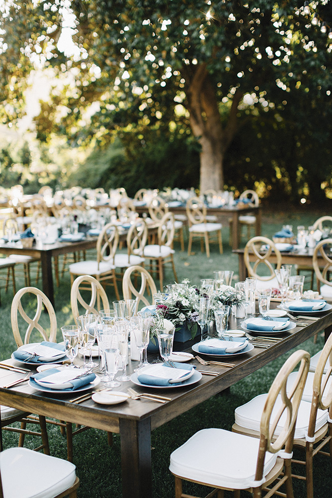 Garden wedding reception