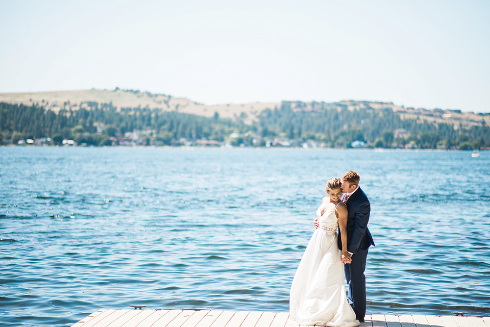 Lakeside wedding reception