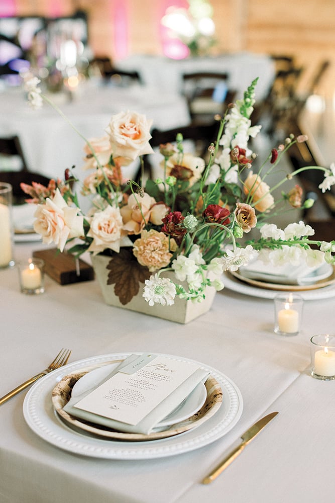 ranch wedding centerpiece