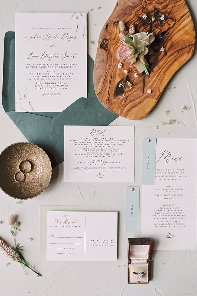 ranch wedding invitation suite