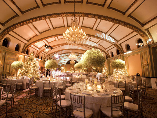 winter wedding reception