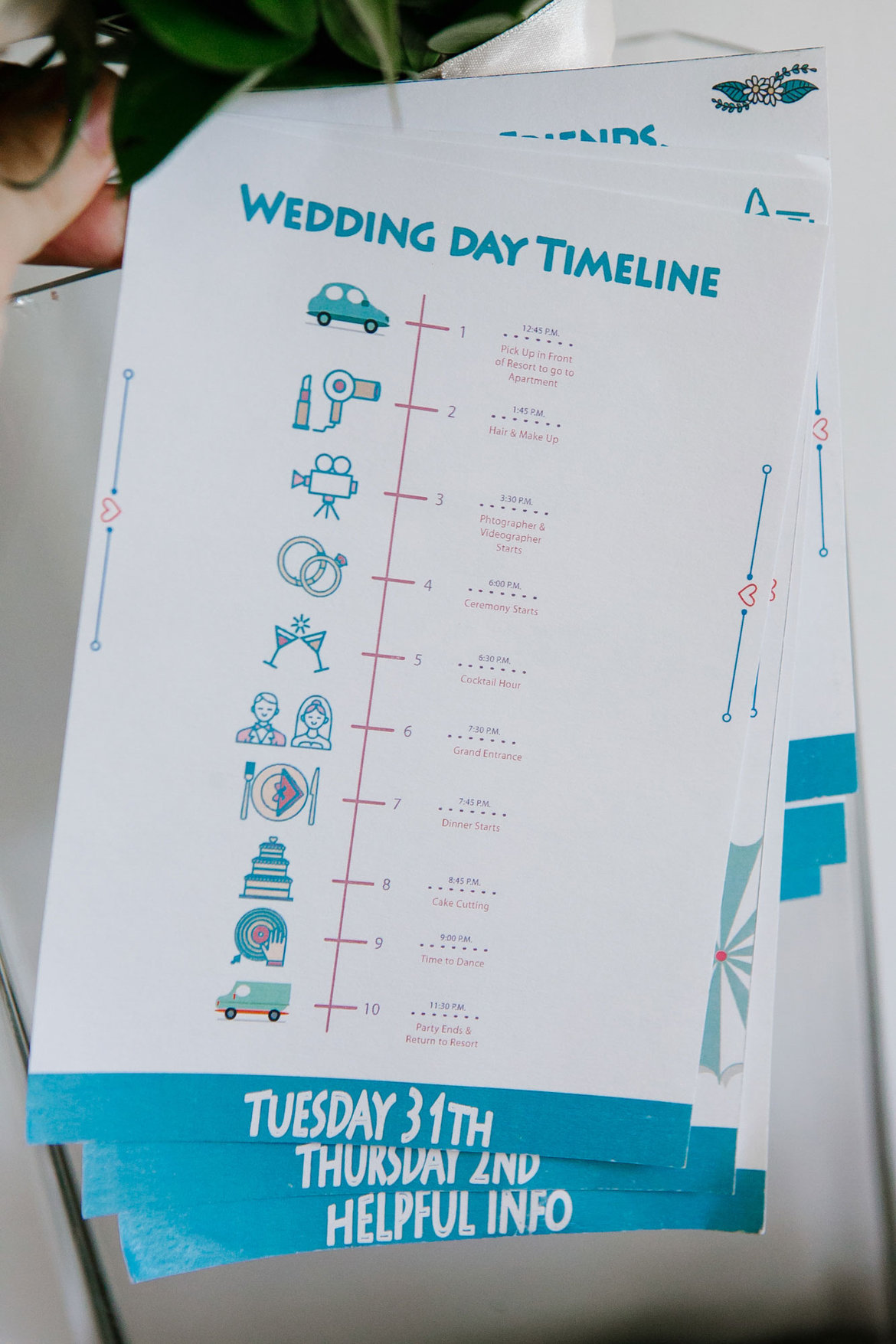 wedding timeline