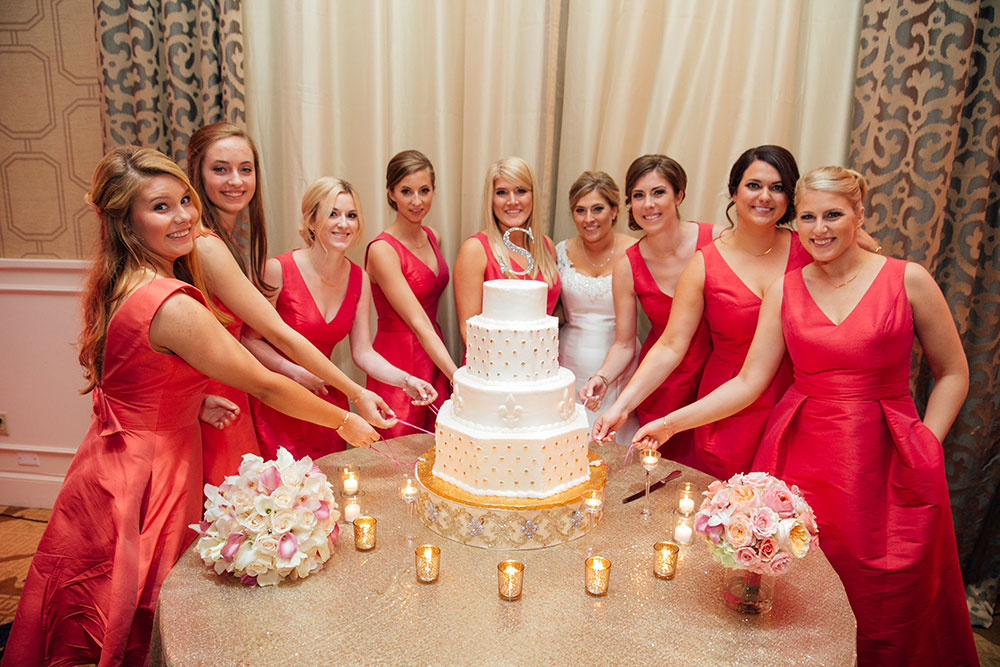 new orleans cake pull at wedding