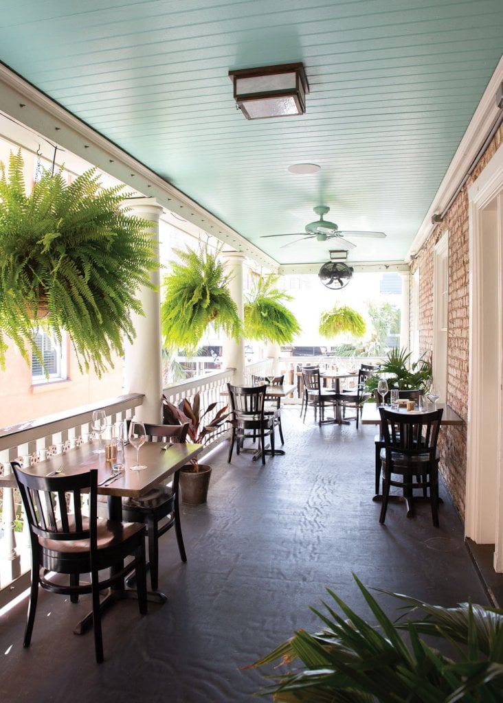 porch wedding reception