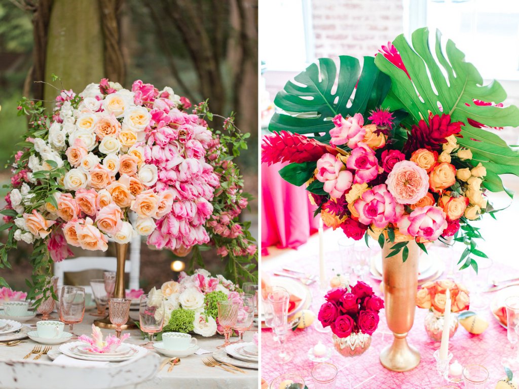 tropical wedding color palette