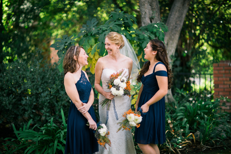 navy and orange wedding color palette