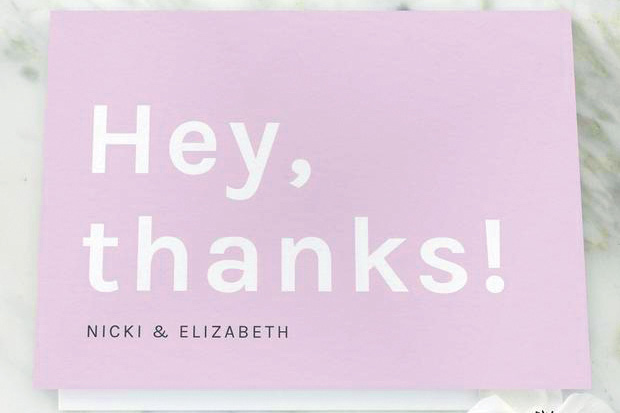 Wedding thank you card