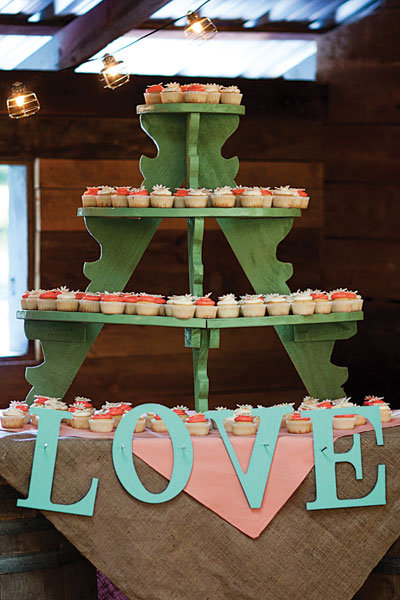 rustic cupcake tower