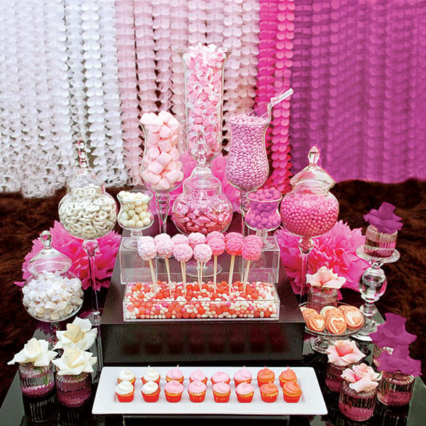 pink candy buffet