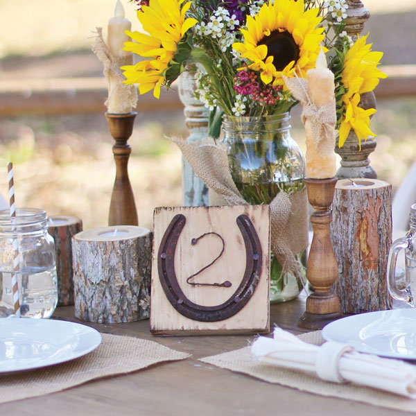 diy lucky horseshoe table numbers