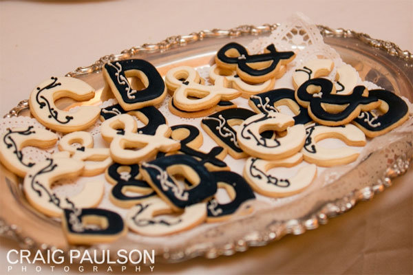 wedding initial cookies