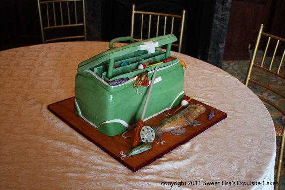 fishing grooms cake