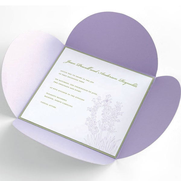 lavender wedding invitation