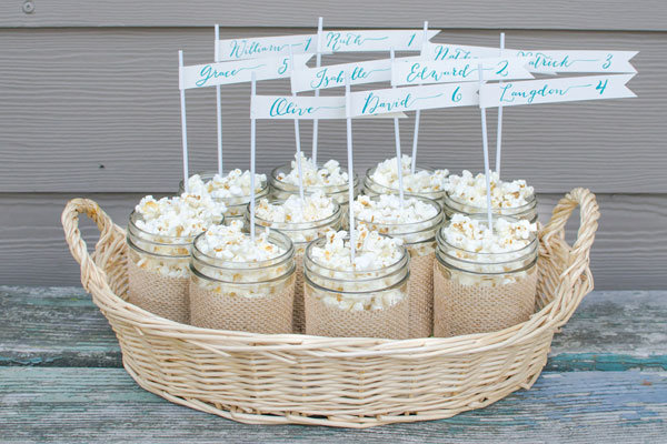 diy treat jar escort cards