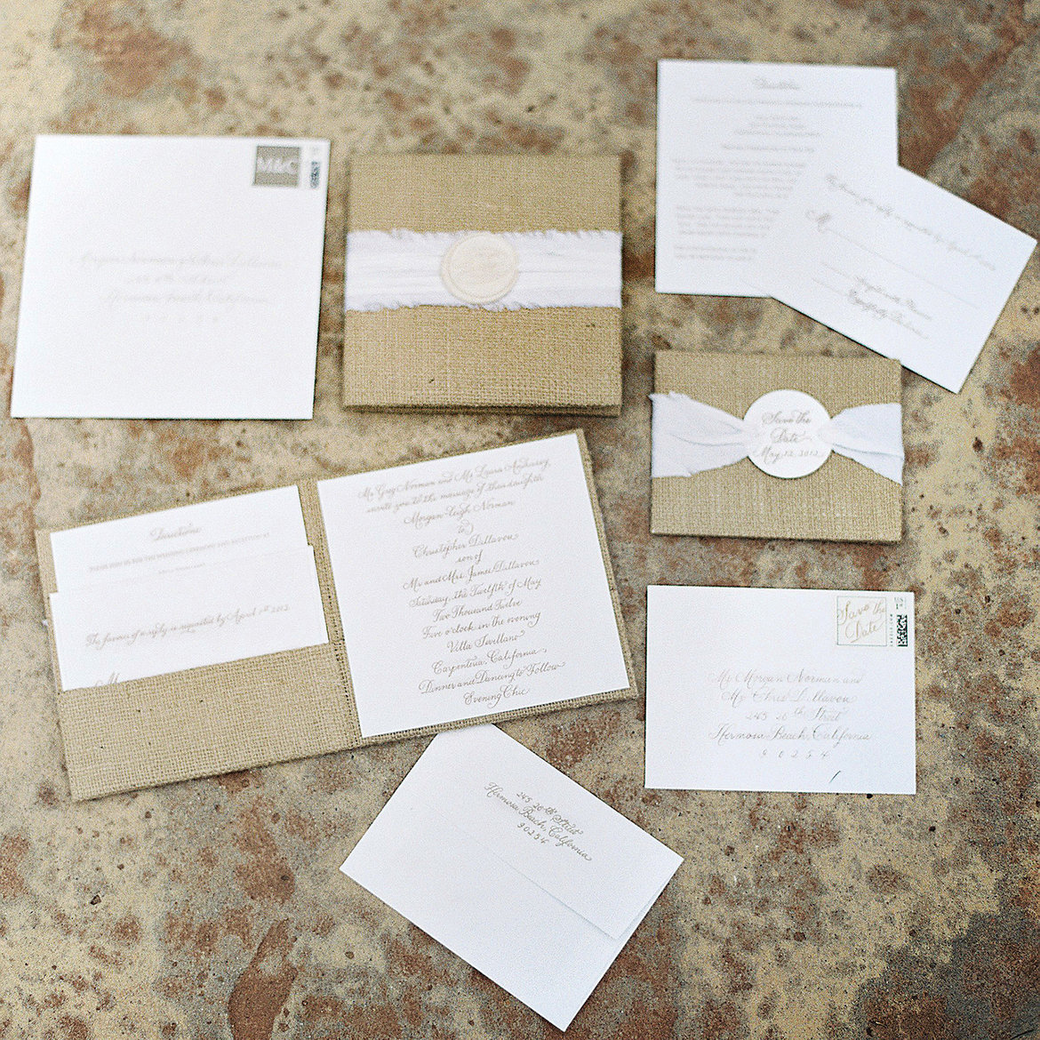 rustic elegant wedding invitations