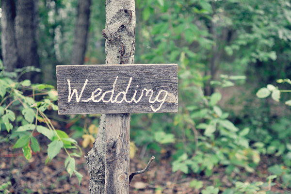 rustic wedding sign