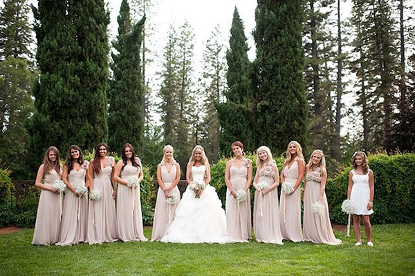 blush bridesmaid dresses