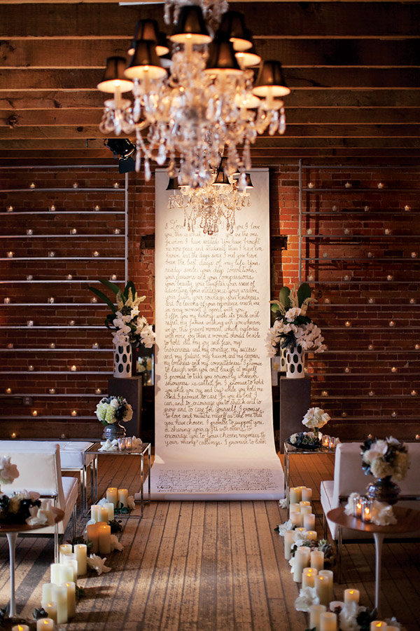 romantic wedding ceremony aisle runner