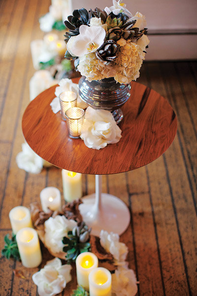 candlelit wedding decor